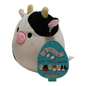 New Squishmallows Kellytoy Connor the Cow Plush Toy with Tags‎